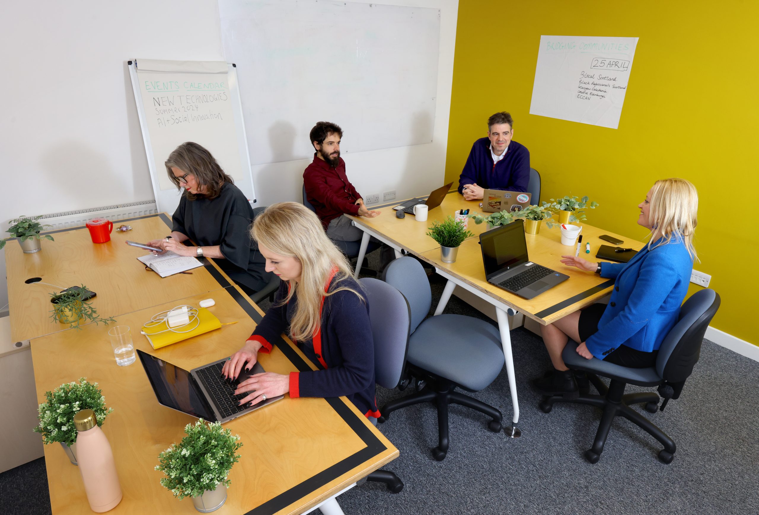 People using the Hot Office at The Melting Pot